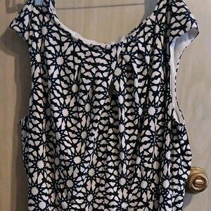 Chic Black and White Floral Midi Dress